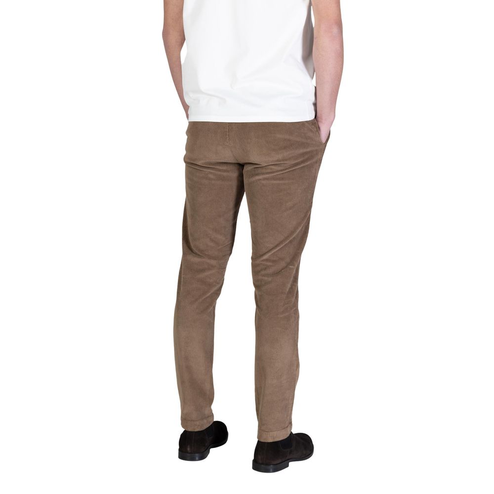 Borghese Brown Cotton Casual Pants Borghese
