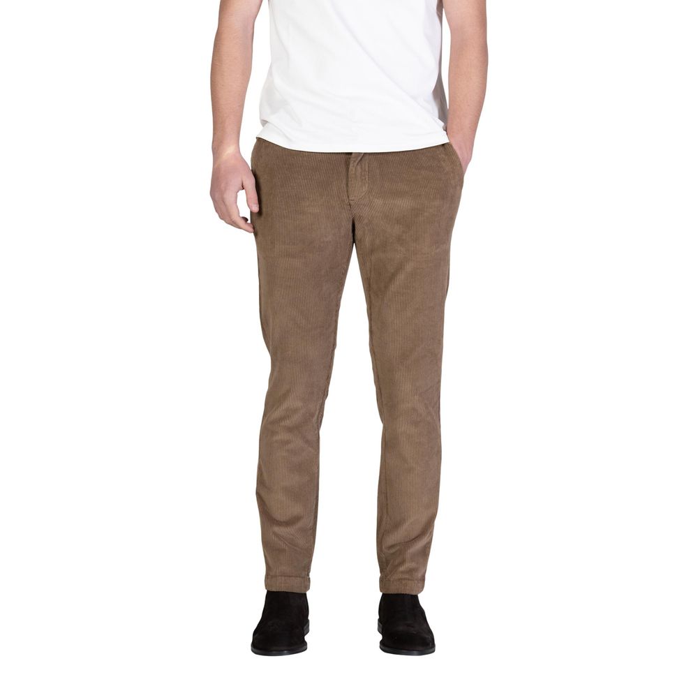 Borghese Brown Cotton Casual Pants Borghese