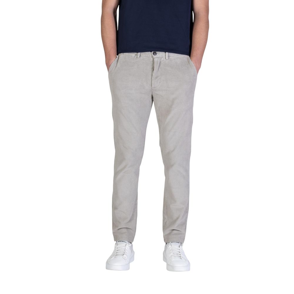 Borghese Gray Cotton Casual Pants Borghese