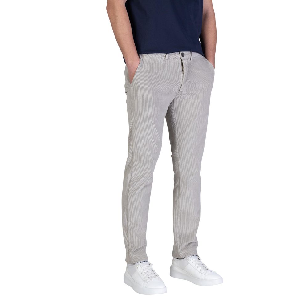 Borghese Gray Cotton Casual Pants Borghese