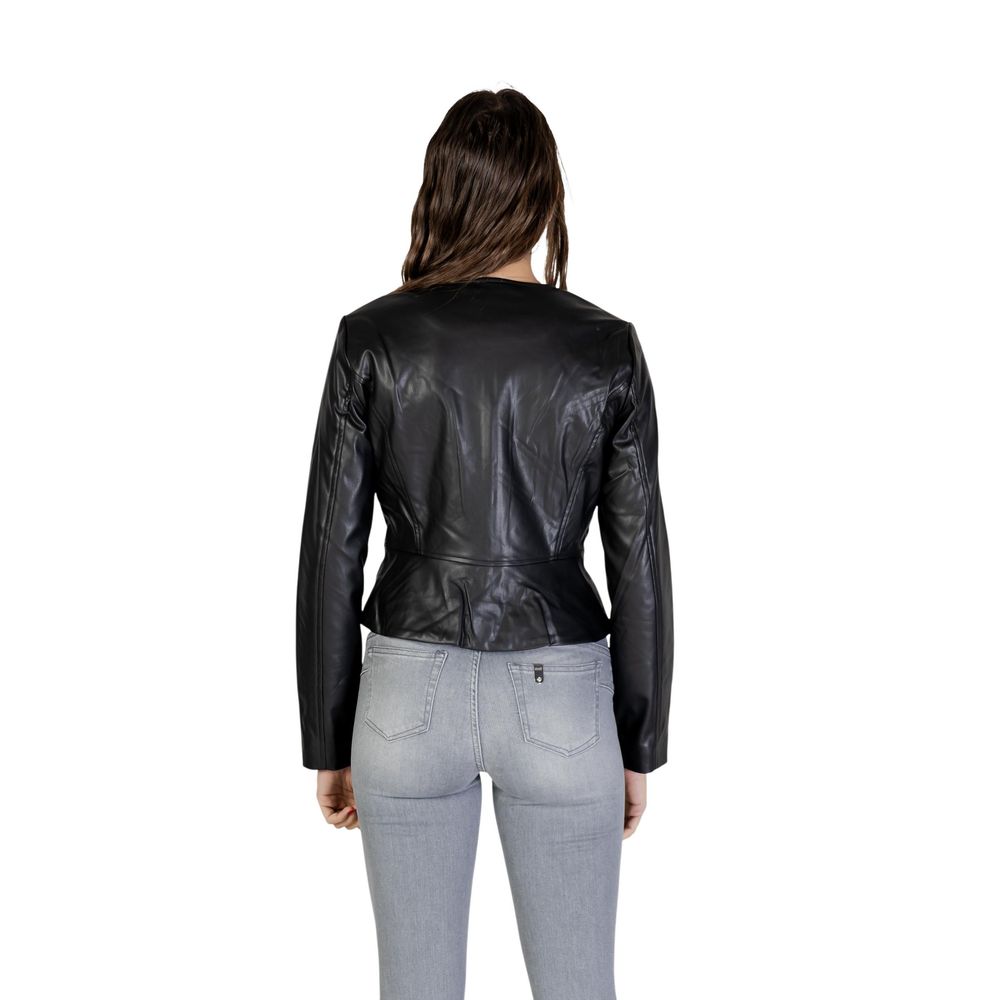 Jacqueline De Yong Black Leather Jacket Jacqueline De Yong
