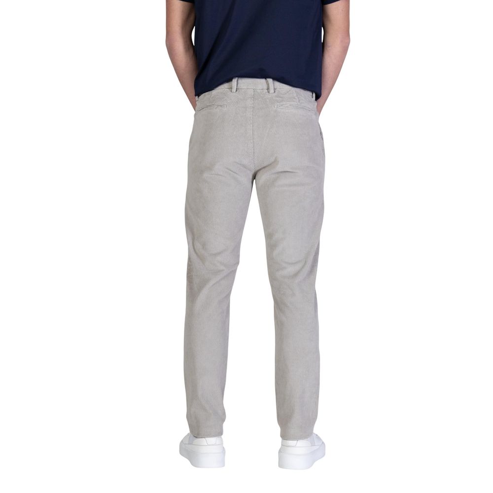 Borghese Gray Cotton Casual Pants Borghese