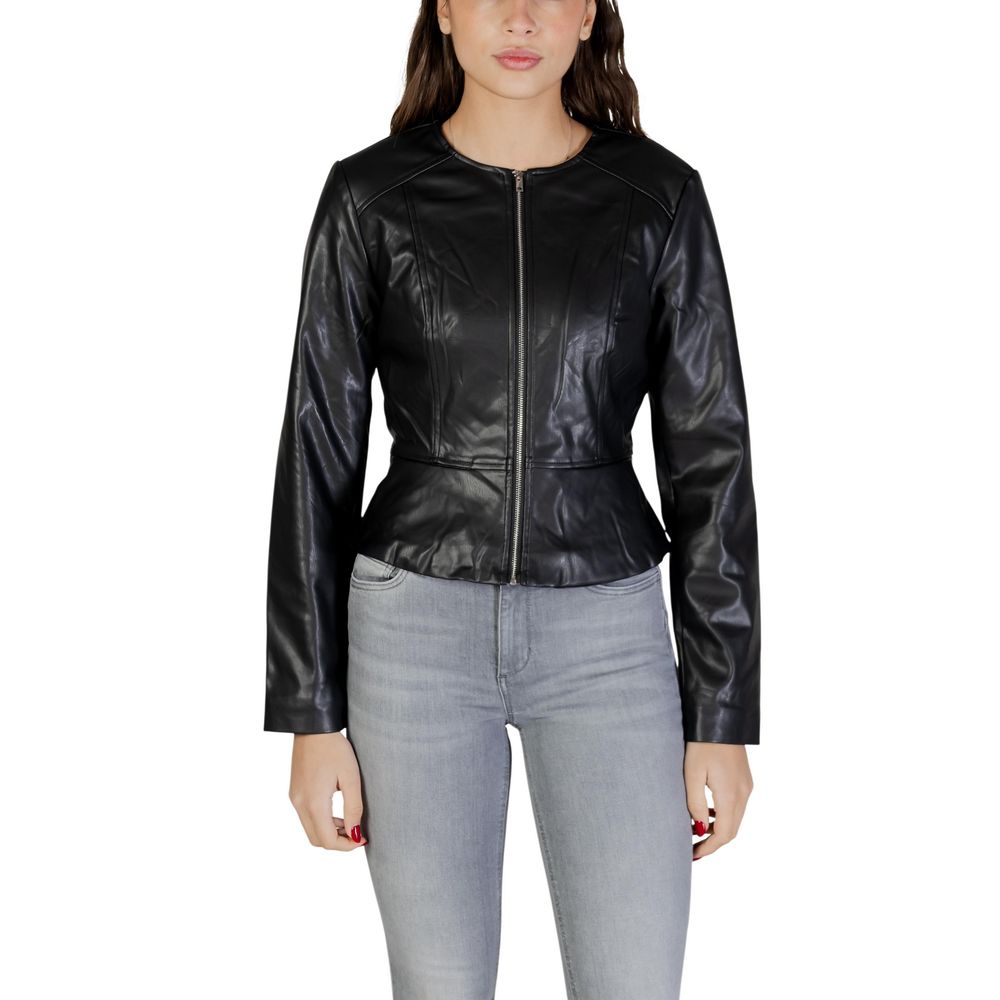 Jacqueline De Yong Black Leather Jacket Jacqueline De Yong