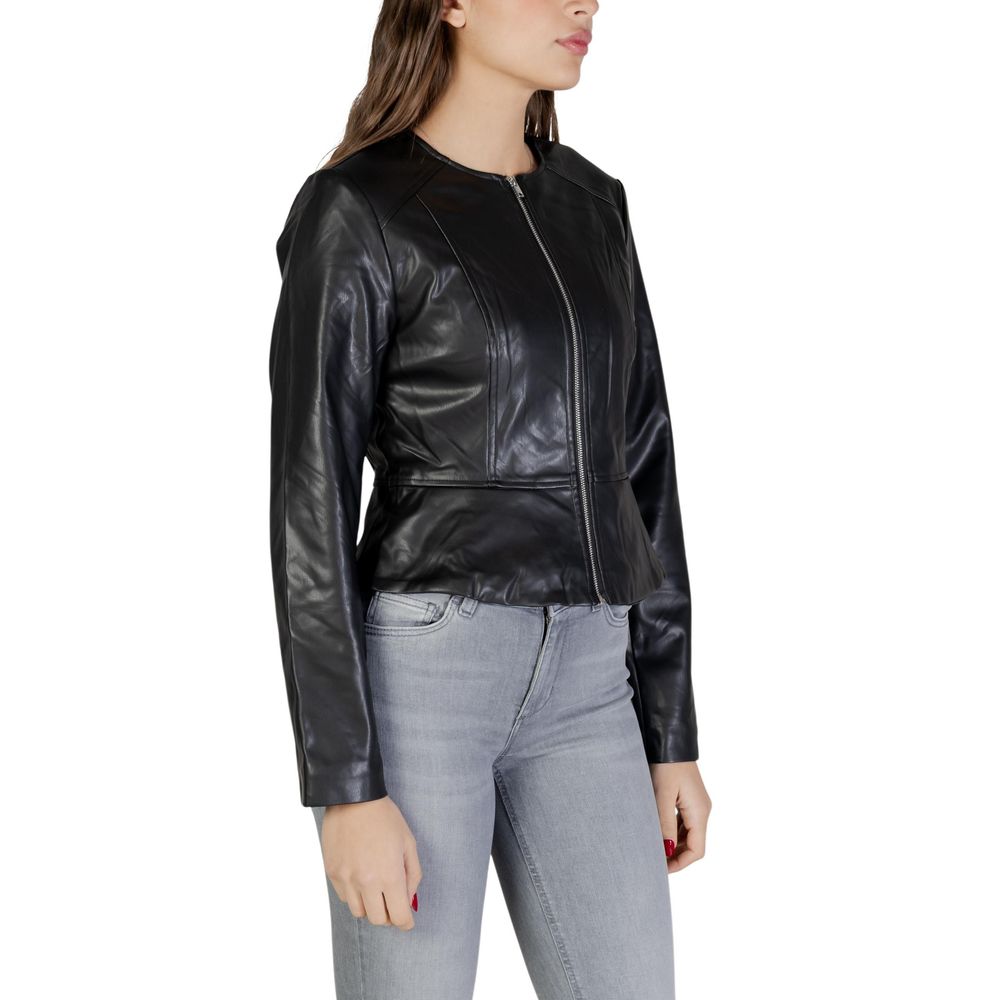 Jacqueline De Yong Black Leather Jacket Jacqueline De Yong