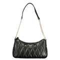 Twinset black polyurethane shoulder bag with sleek design and minimalist style, featuring adjustable strap and modern look.