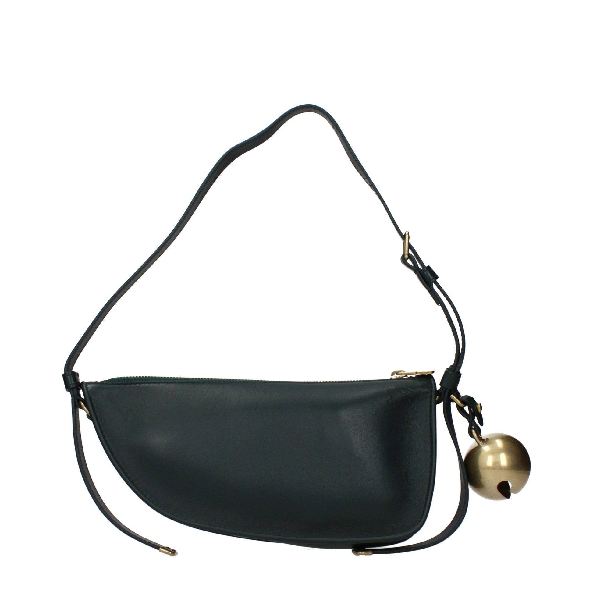 Burberry Green Leather Shoulder Bag Burberry