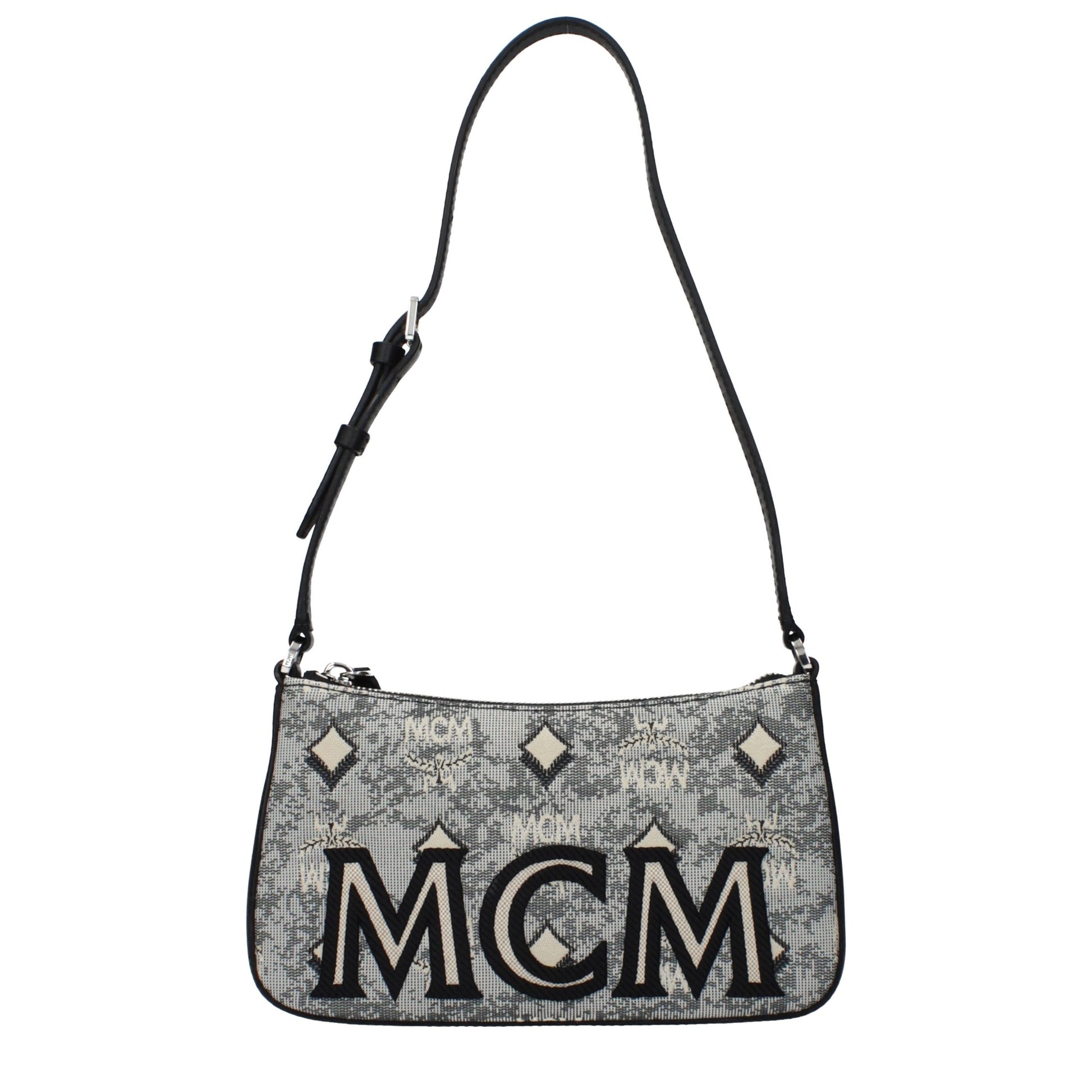 MCM Gray Fabric Crossbody Bag MCM