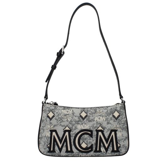 MCM Gray Fabric Crossbody Bag MCM