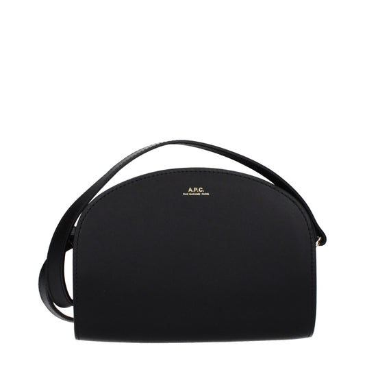 A.P.C. Black Leather Crossbody Bag A.P.C.