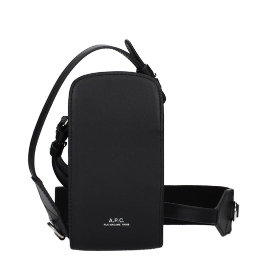 A.P.C. Black Leather Crossbody Bag A.P.C.