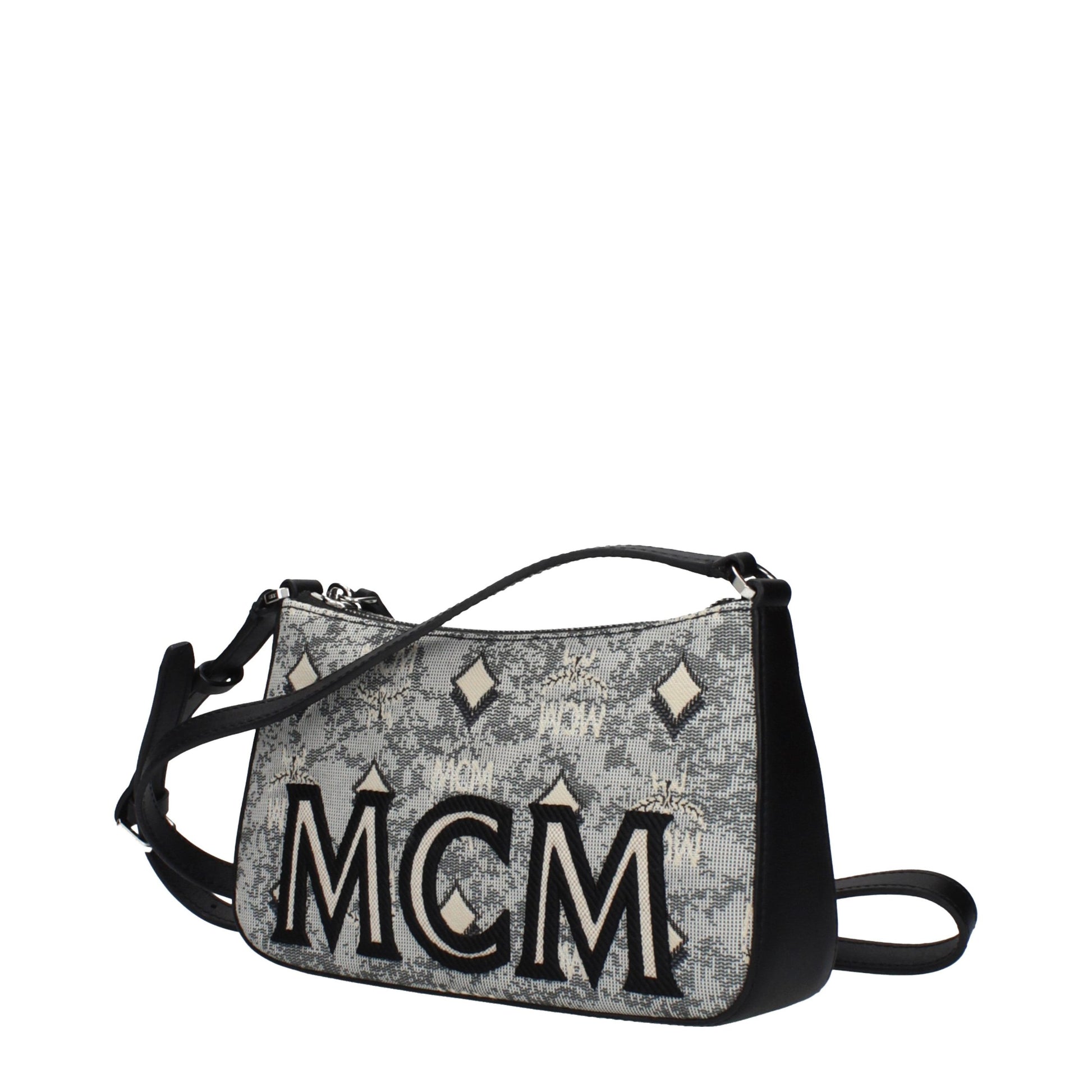 MCM Gray Fabric Crossbody Bag MCM