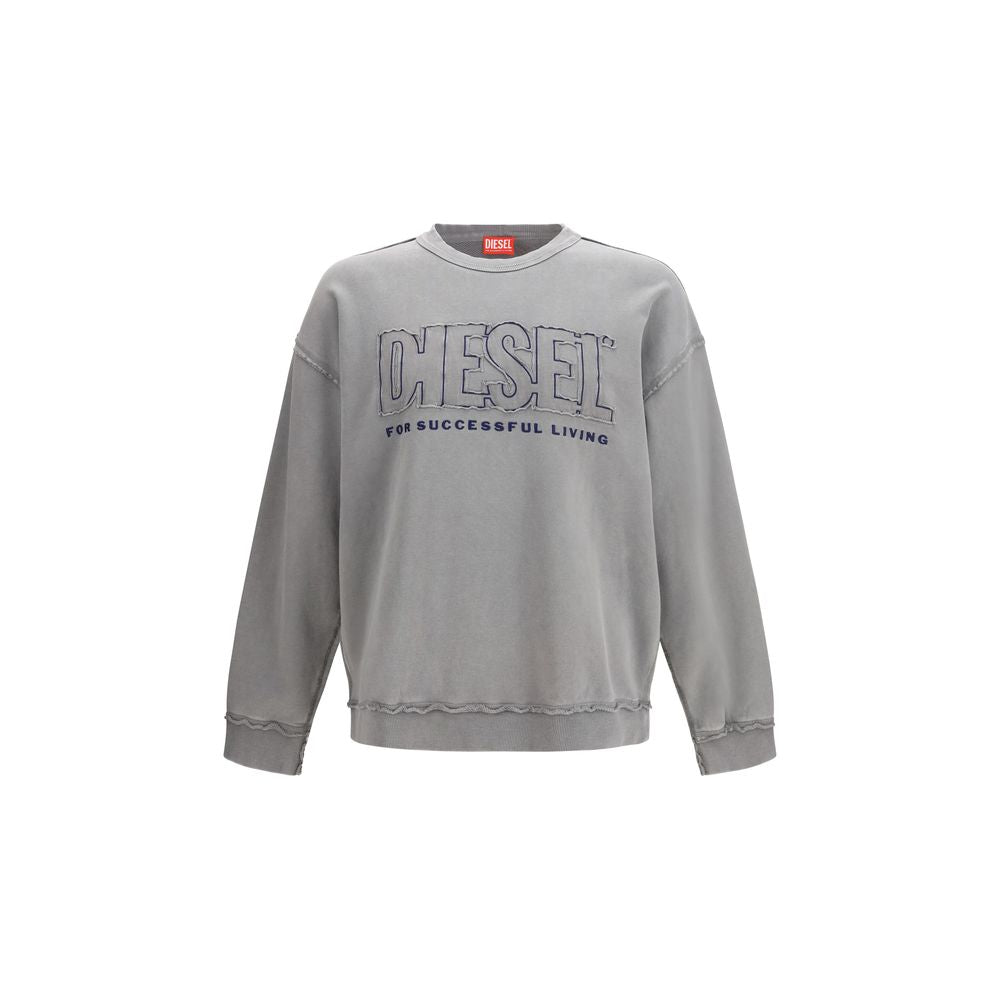 Diesel Gray Cotton Sweatshirt Diesel