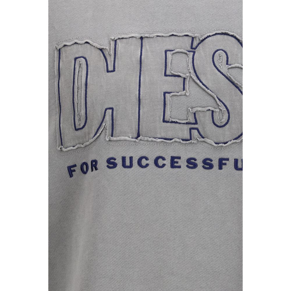 Diesel Gray Cotton Sweatshirt Diesel