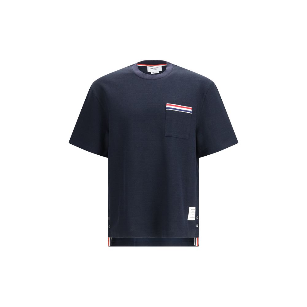 Thom Browne Blue Cotton T-Shirt Thom Browne