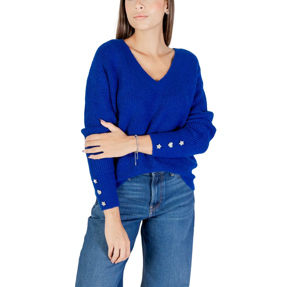 Morgan De Toi Blue Polyester Sweatshirt Morgan De Toi