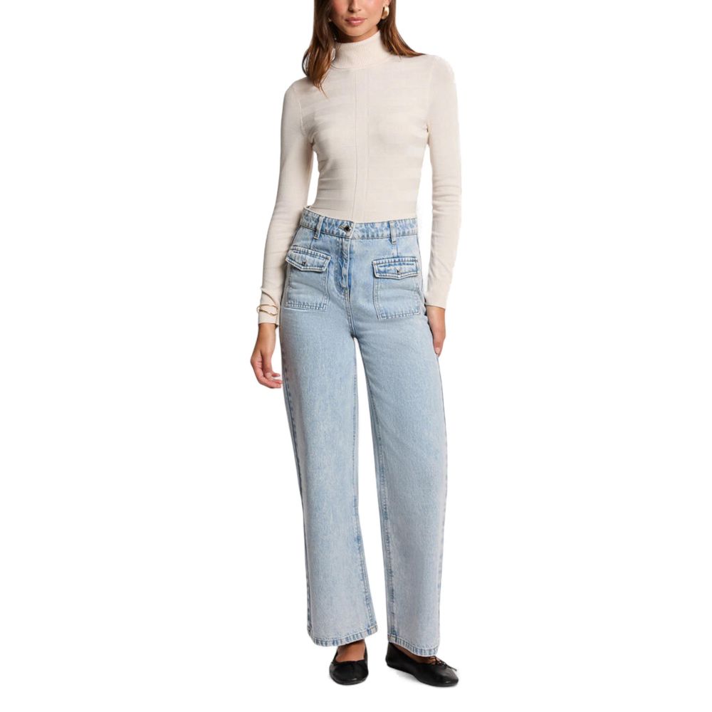 Morgan De Toi Beige Viscose Turtleneck Morgan De Toi