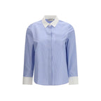Tory Burch Blue Cotton Pattern Shirt Tory Burch
