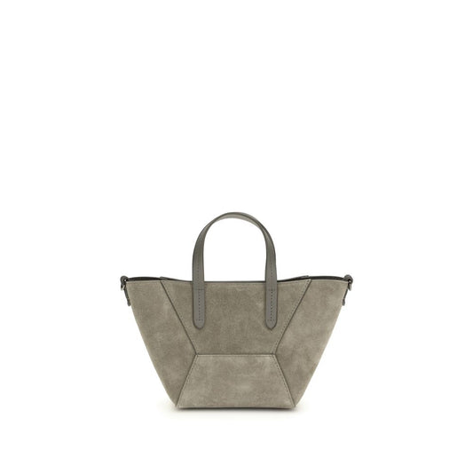 Brunello Cucinelli Brown Calf Leather Bos Taurus Shoulder Bag Brunello Cucinelli