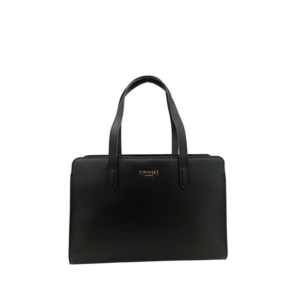 Twinset Black PU Women Shoulder Bag Twinset
