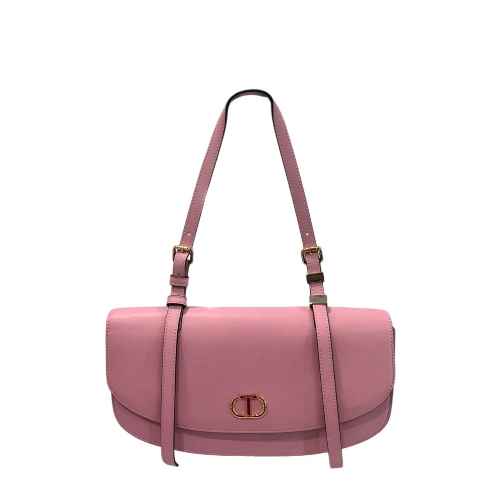 Twinset Pink PU Women Shoulder Bag Twinset