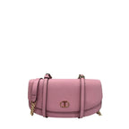 Twinset Pink PU Women Shoulder Bag Twinset