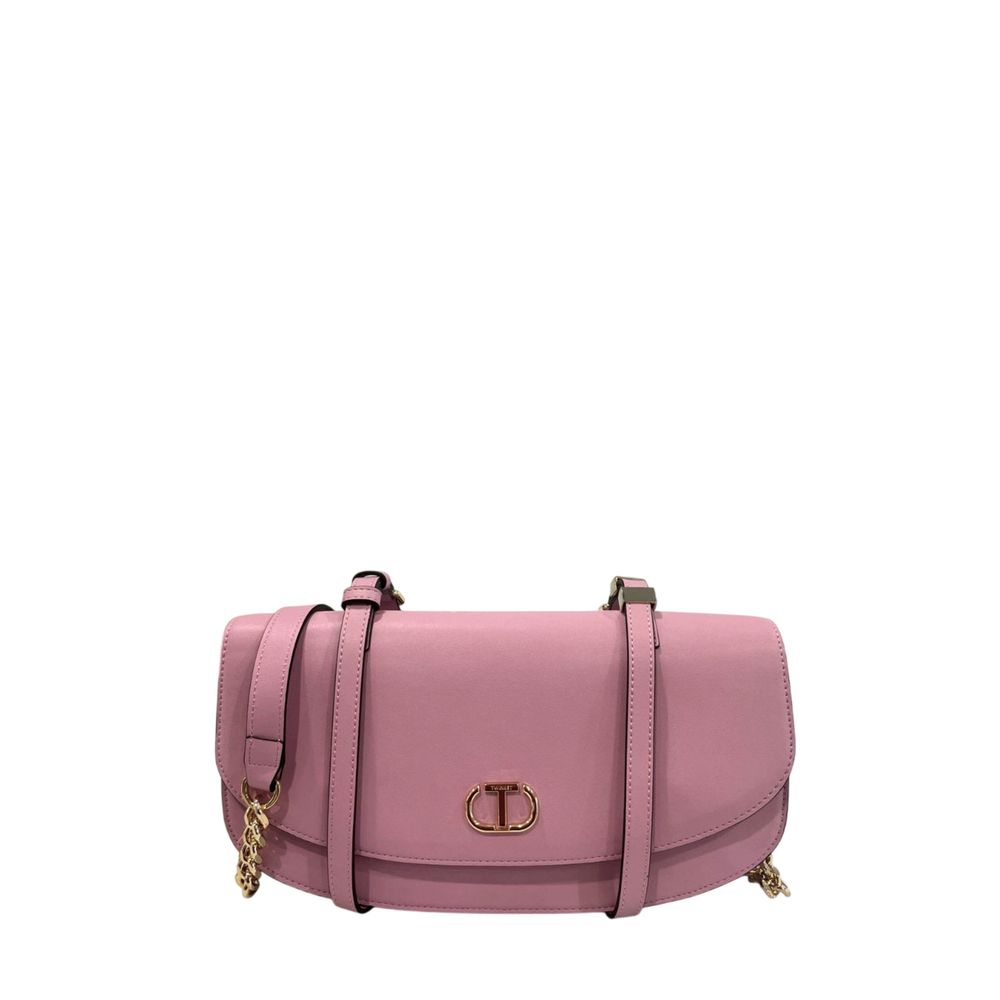 Twinset Pink PU Women Shoulder Bag Twinset