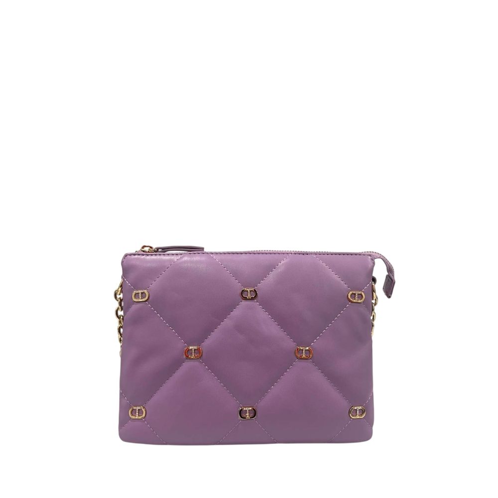 Twinset Purple Faux Leather Women Crossbody Bag Twinset