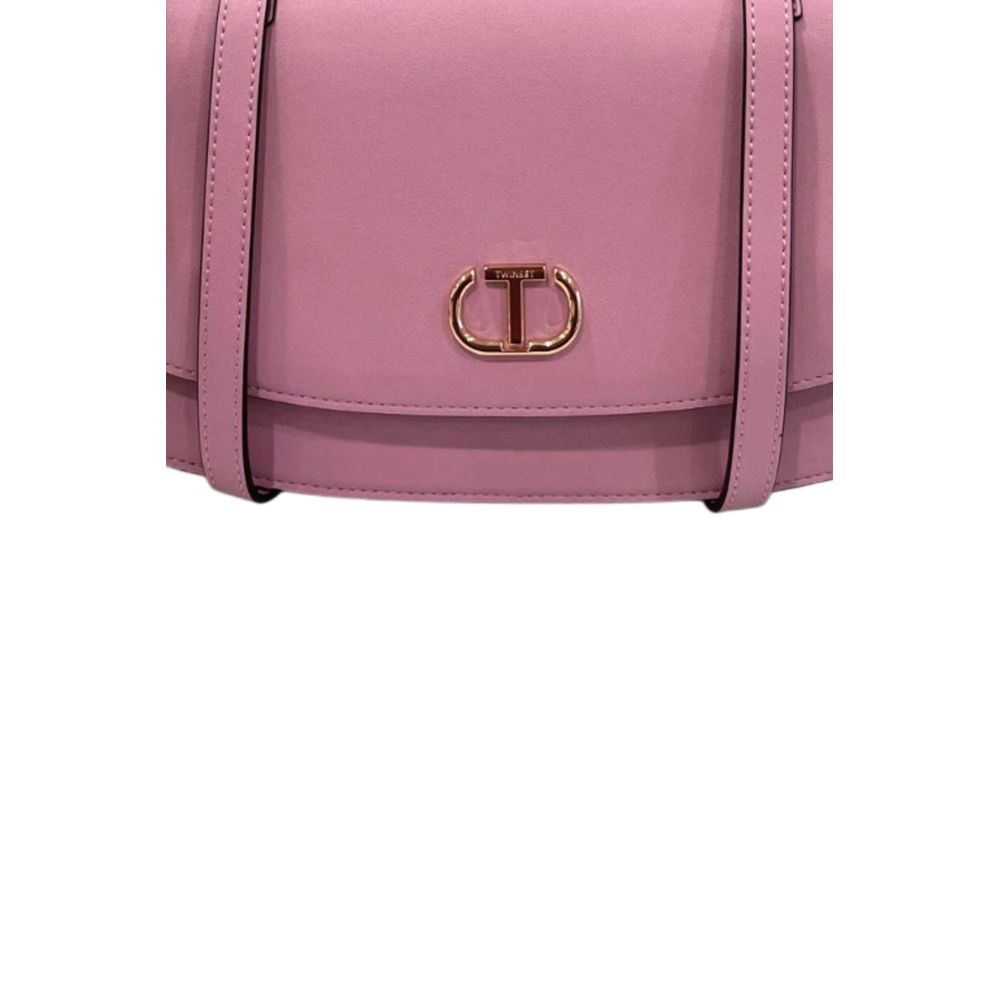 Twinset Pink PU Women Shoulder Bag Twinset