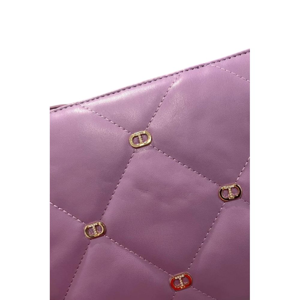 Twinset Purple Faux Leather Women Crossbody Bag Twinset