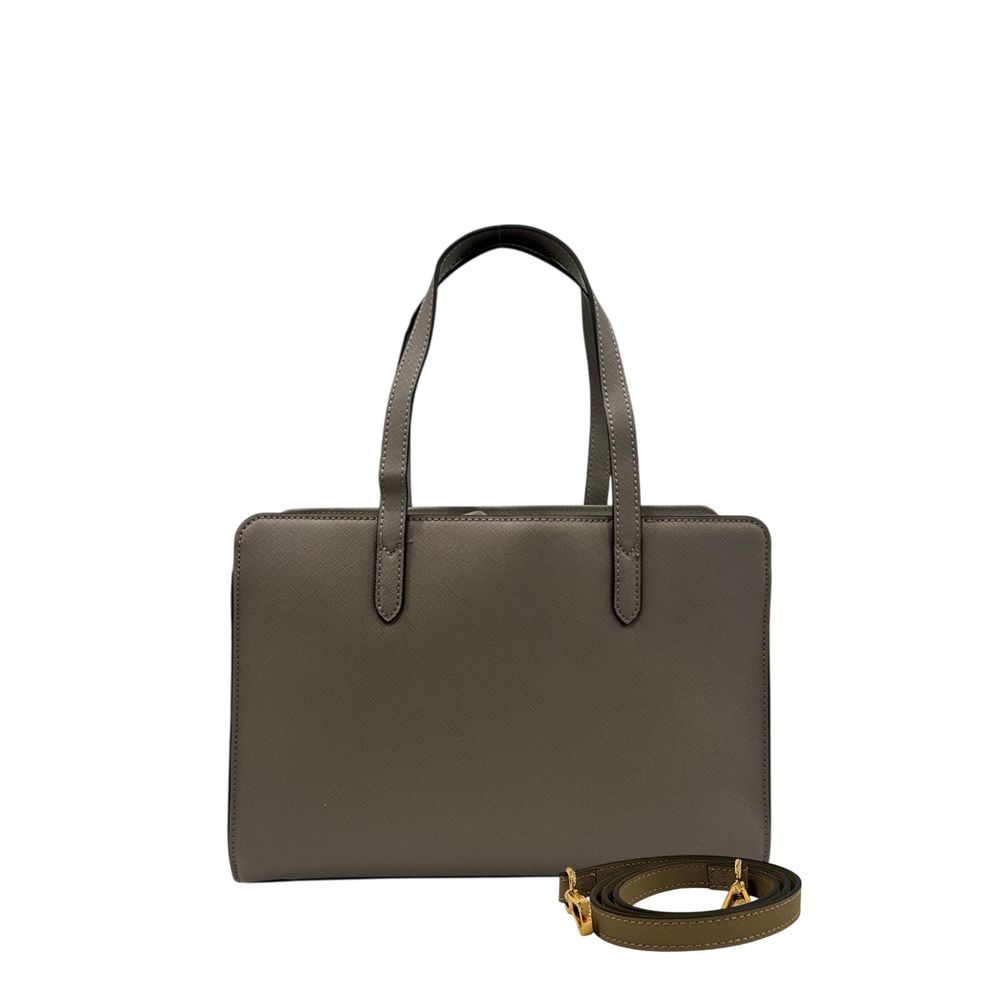 Twinset Grey PU Women Shoulder Bag Twinset