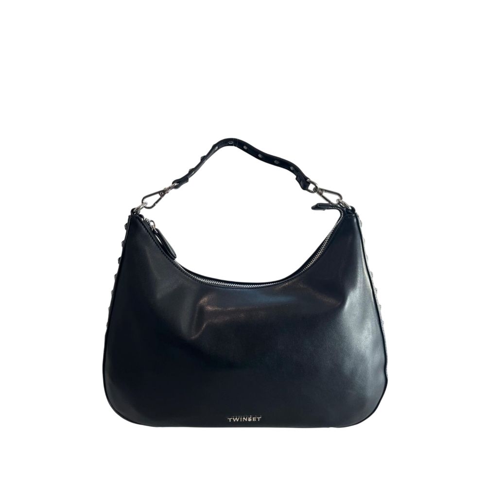 Twinset Black PU Women Shoulder Bag Twinset