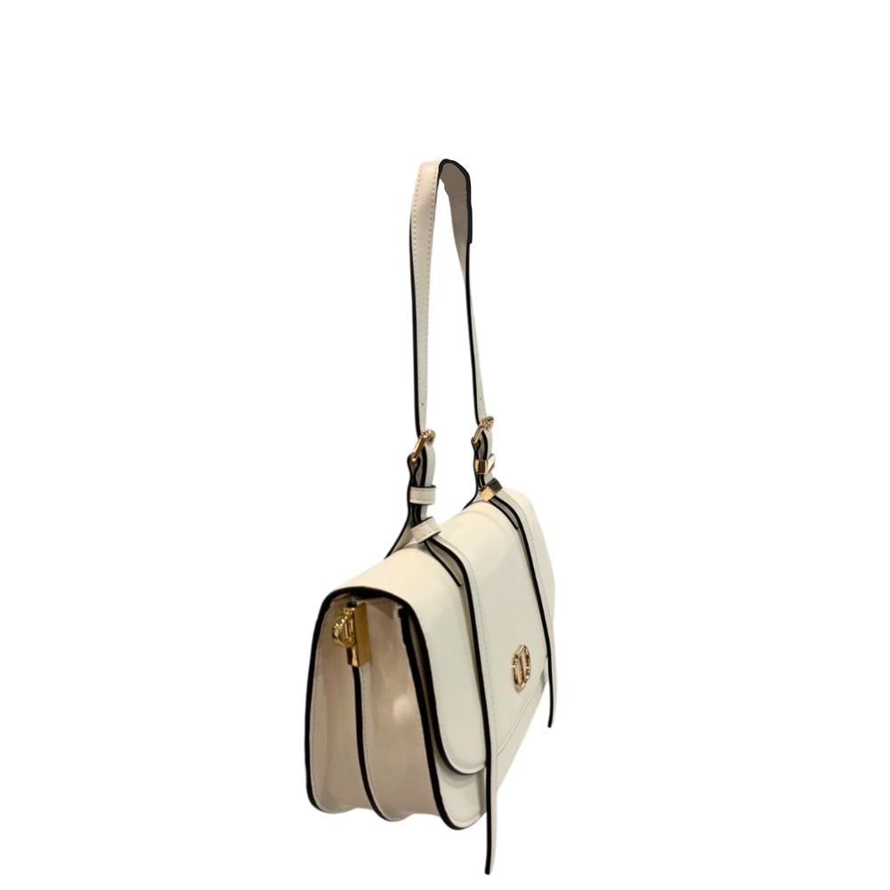 Twinset White PU Women Shoulder Bag Twinset