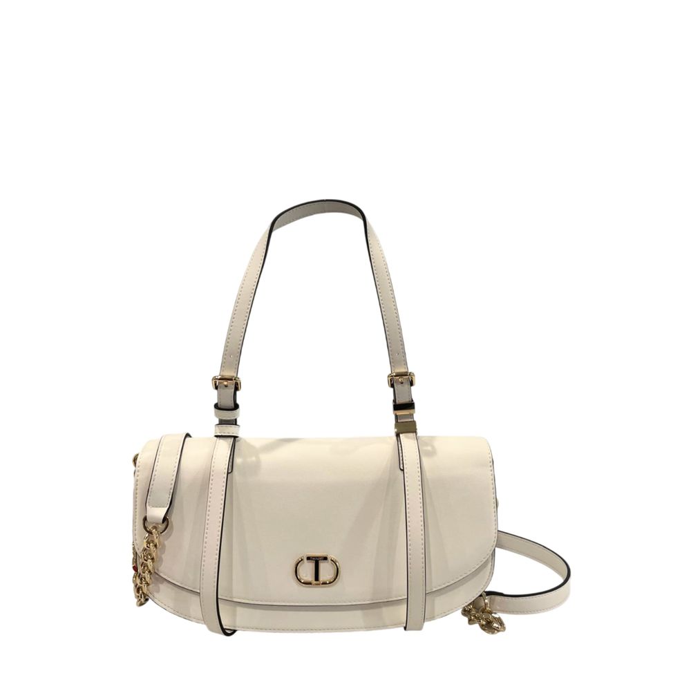 Twinset White PU Women Shoulder Bag Twinset