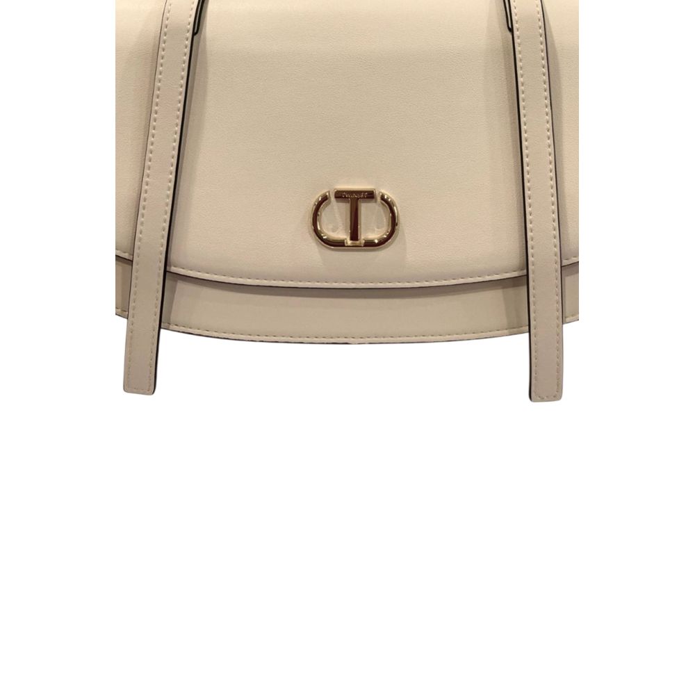 Twinset White PU Women Shoulder Bag Twinset