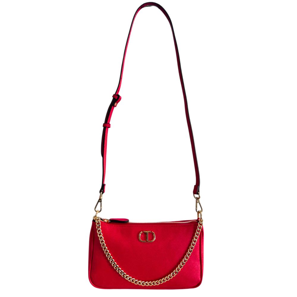 Twinset Red PU Women Crossbody Bag Twinset