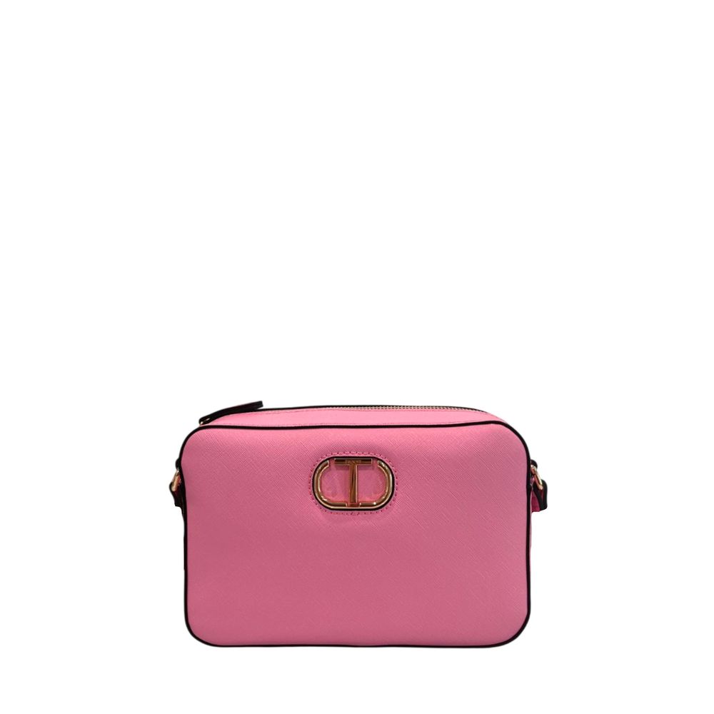 Twinset Pink PU Women Crossbody Bag Twinset