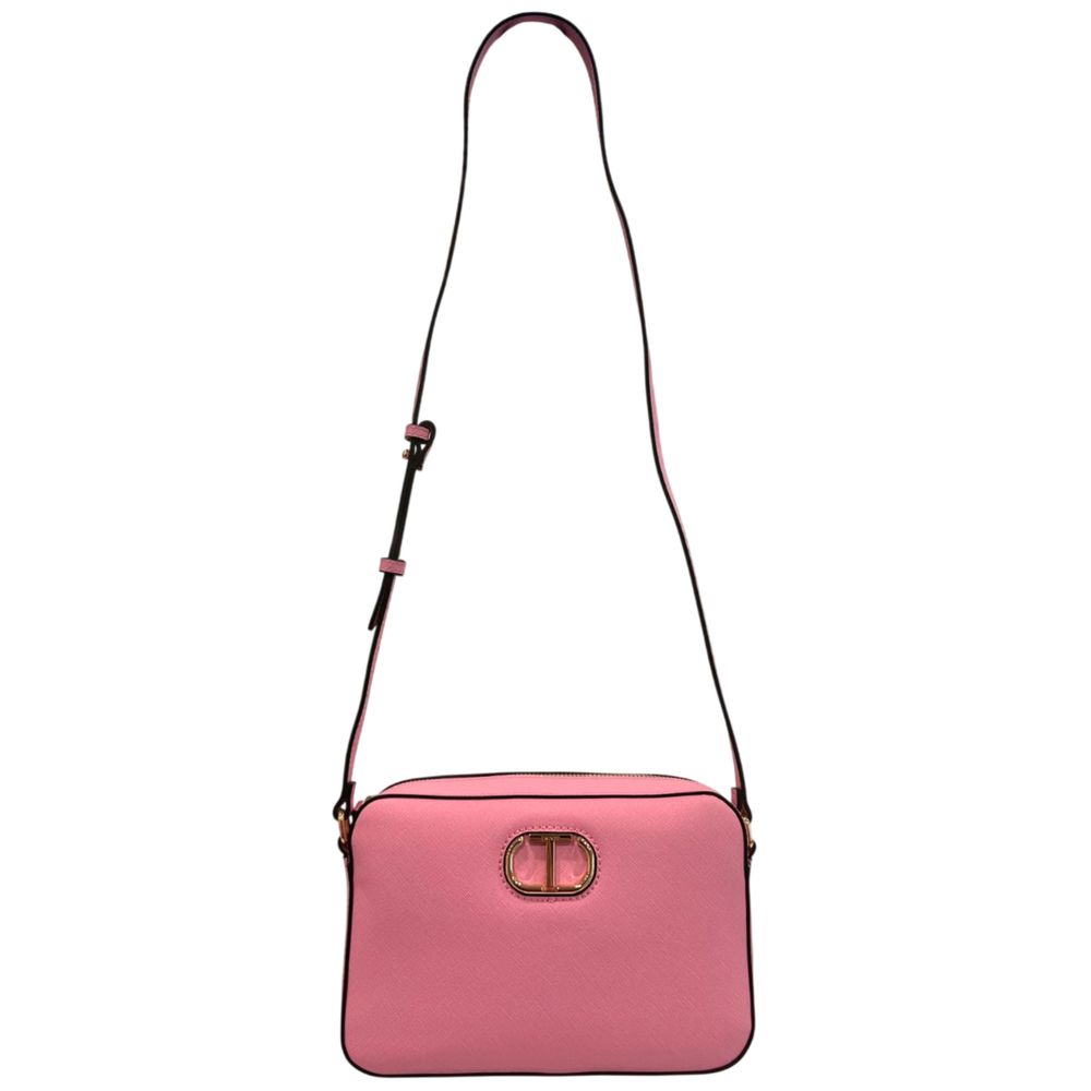 Twinset Pink PU Women Crossbody Bag Twinset