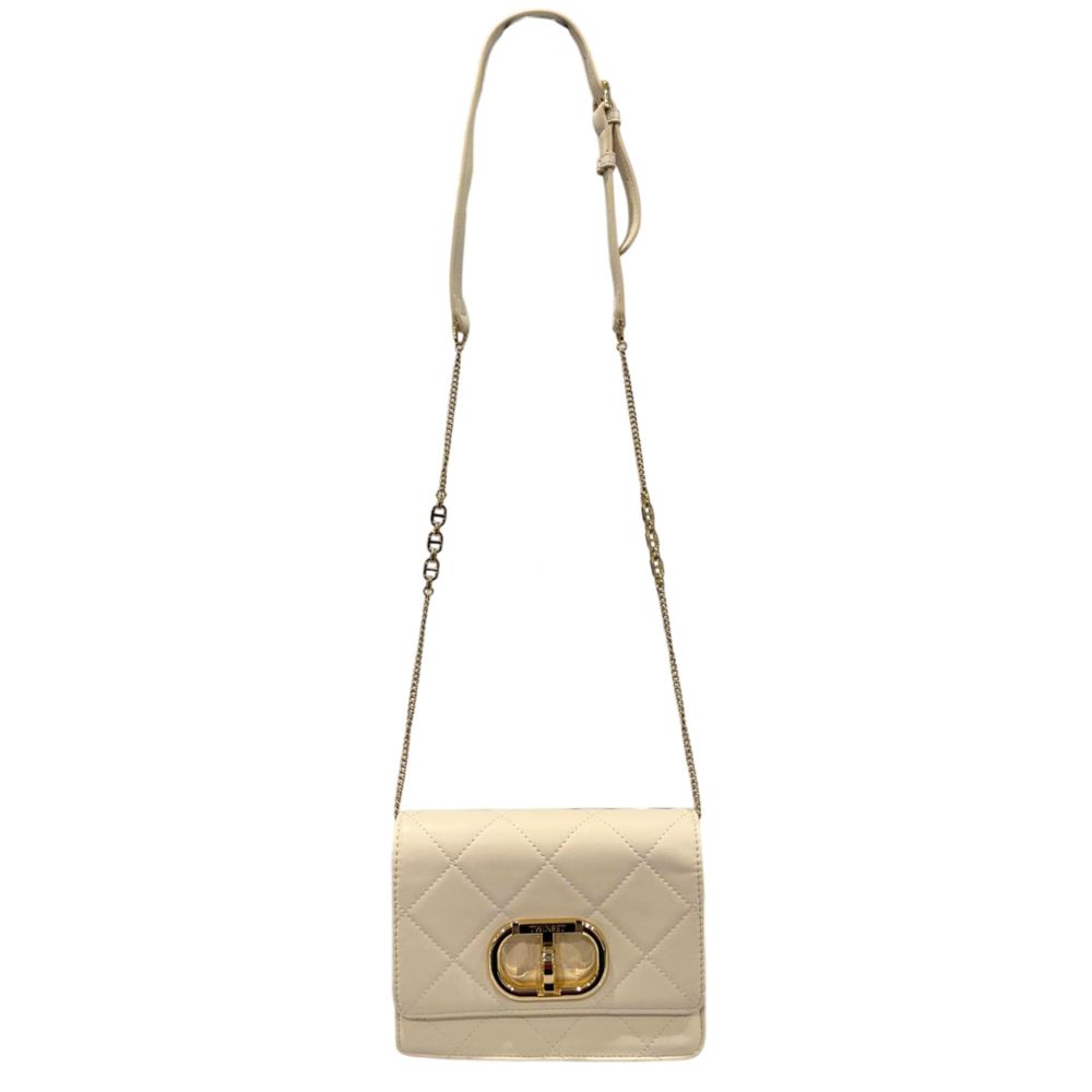 Twinset Beige PU Women Crossbody Bag Twinset