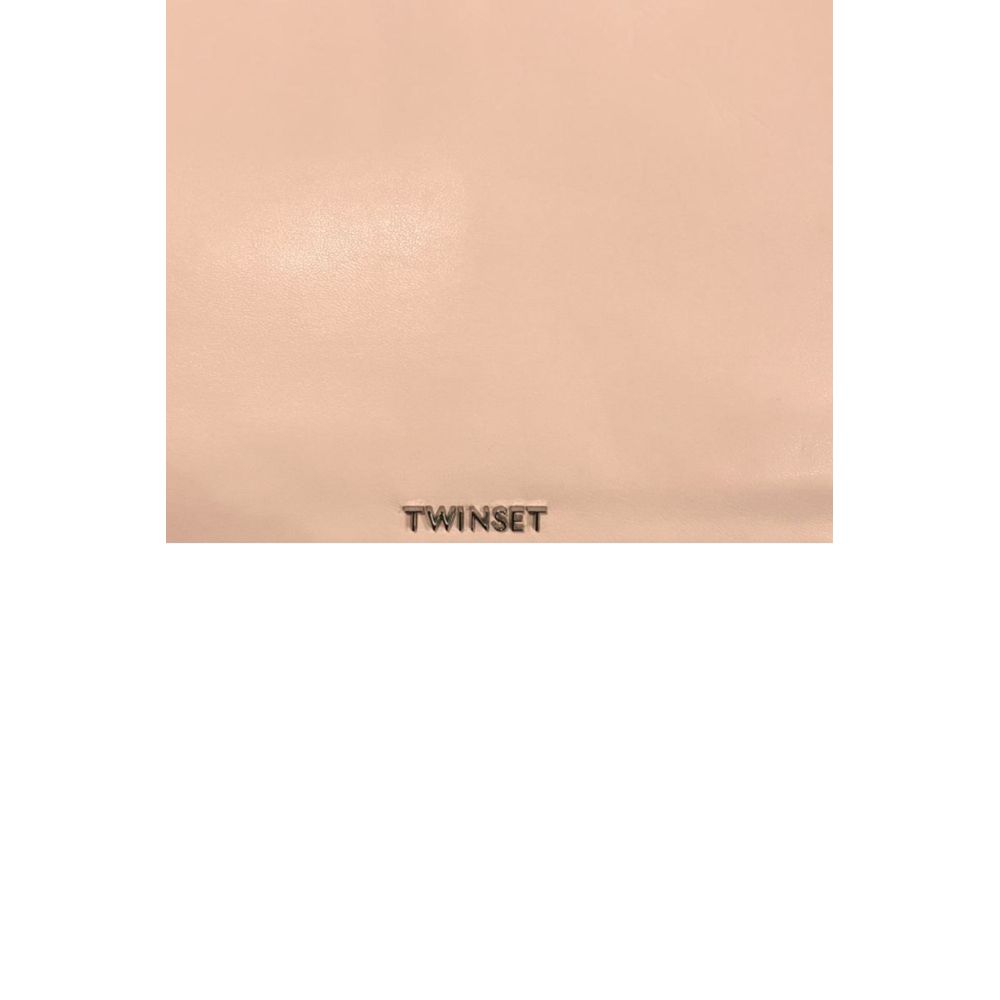 Twinset Pink PU Women Shoulder Bag Twinset
