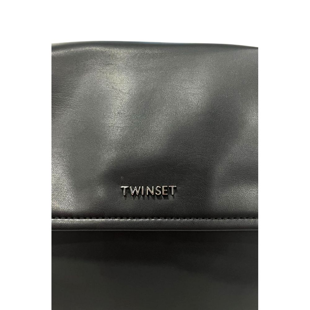 Twinset Black PU Women Handbag Twinset