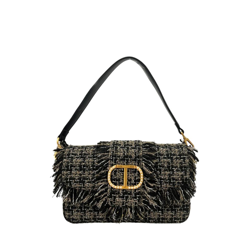 Twinset Black PU Women Shoulder Bag Twinset