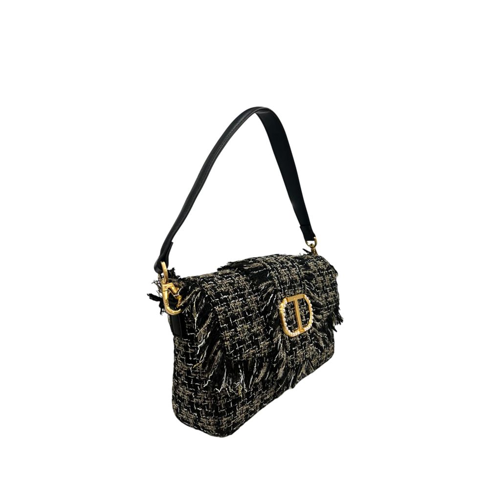 Twinset Black PU Women Shoulder Bag Twinset