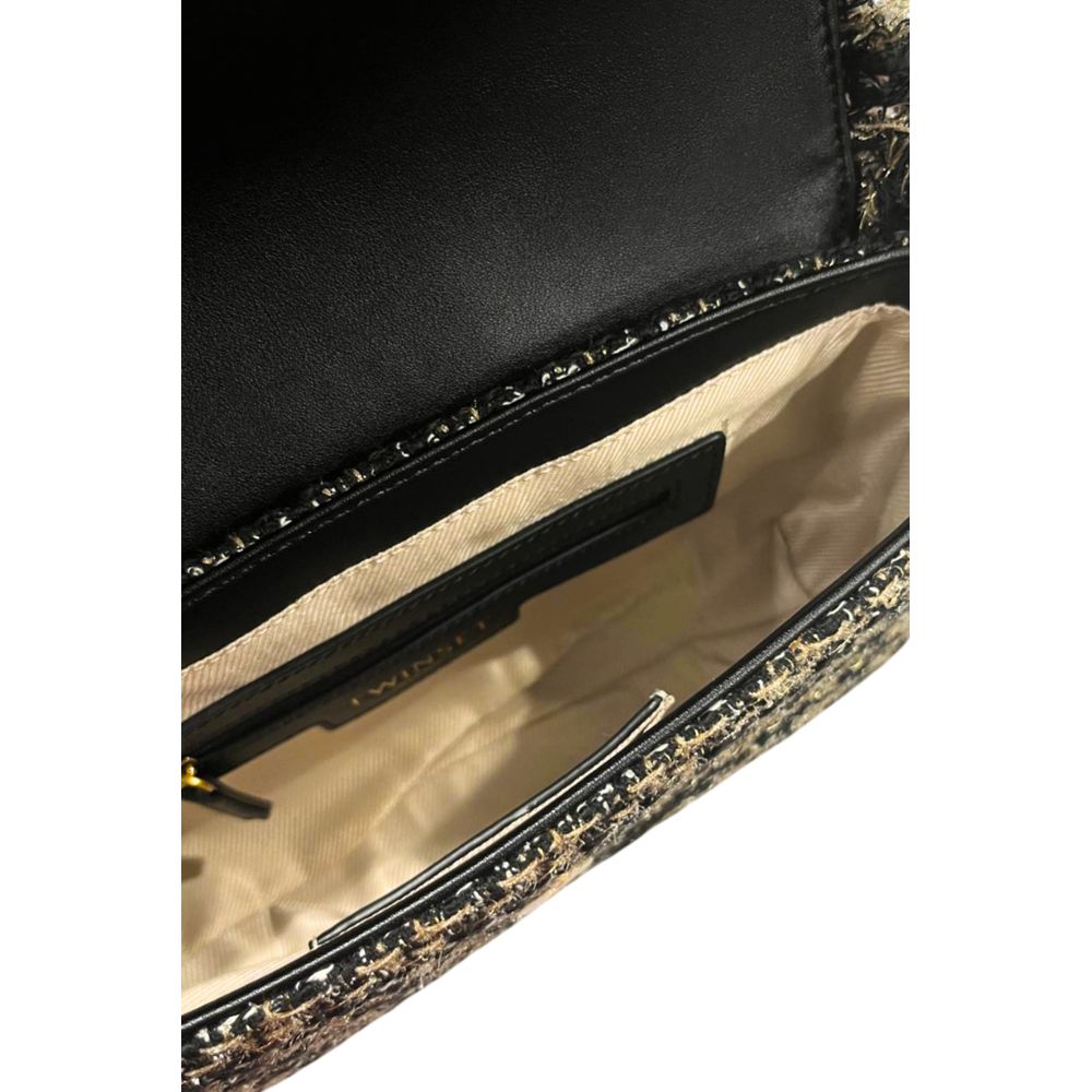 Twinset Black PU Women Shoulder Bag Twinset
