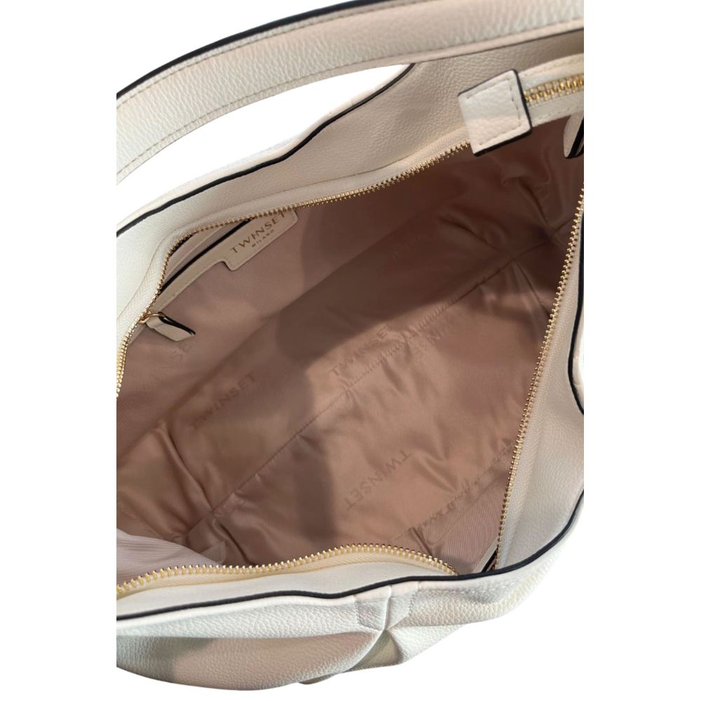 Twinset White PU Women Shoulder Bag Twinset