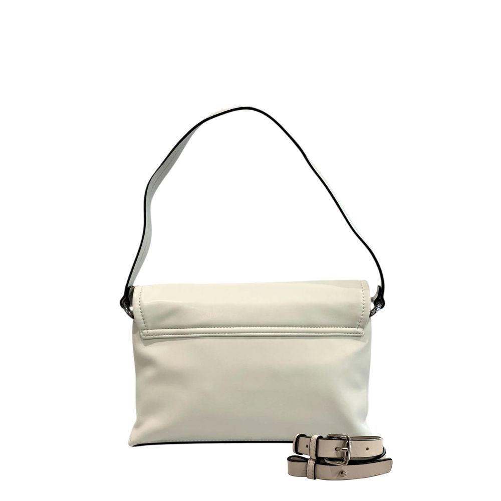Twinset White PU Women Shoulder Bag Twinset