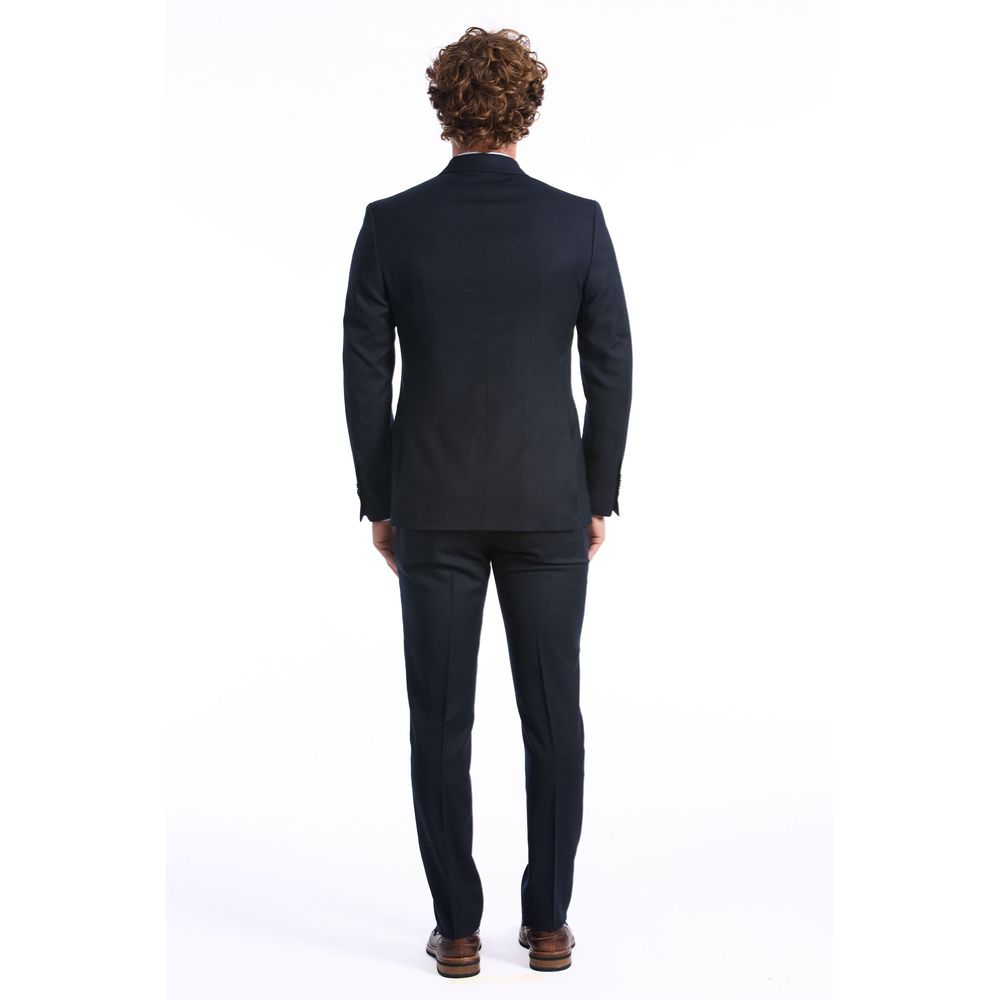 Baldinini Trend Blue Wool Two-Piece Suit Baldinini Trend
