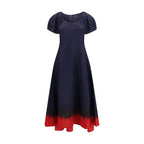 Tory Burch Blue Viscose Casual Dress Tory Burch