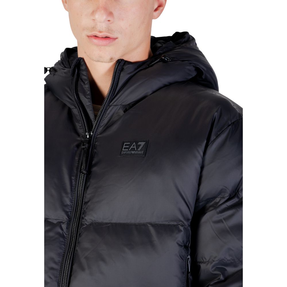 EA7 Emporio Armani Black Polyamide Bomber EA7 Emporio Armani
