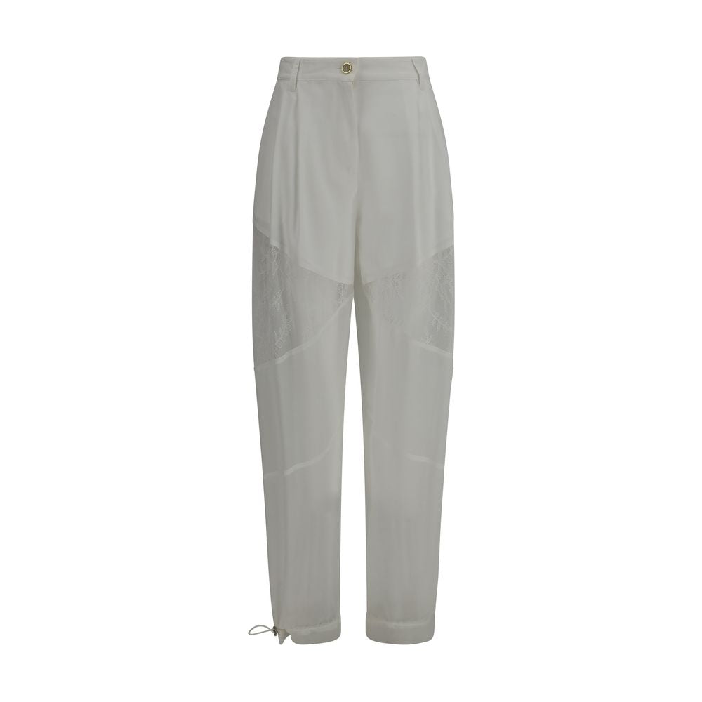 PINKO White Polyester Casual Pants PINKO