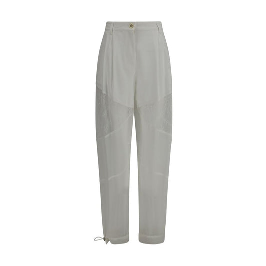 PINKO White Polyester Casual Pants PINKO